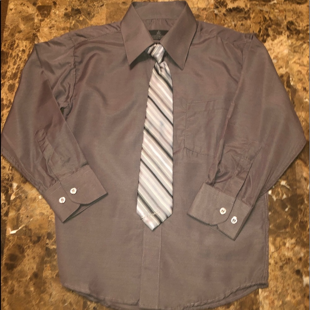 Vittorino Boy Dress Shirt w/ Tie